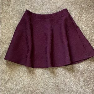 Lacy maroon skater skirt